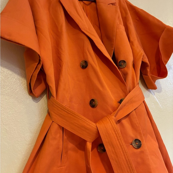 Shona Joy Short Sleeve Blazer Dress, size 10, Orange - Picture 4 of 7